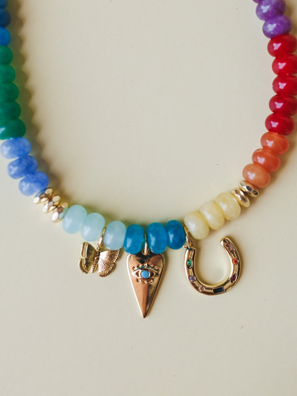 Azaria Beached Charm Necklace - Aqua