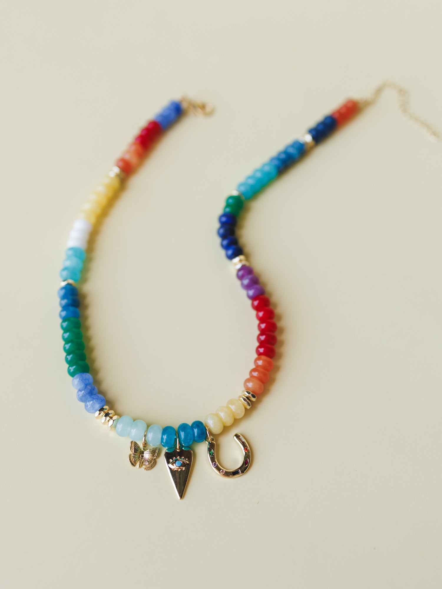 Azaria Beached Charm Necklace - Aqua