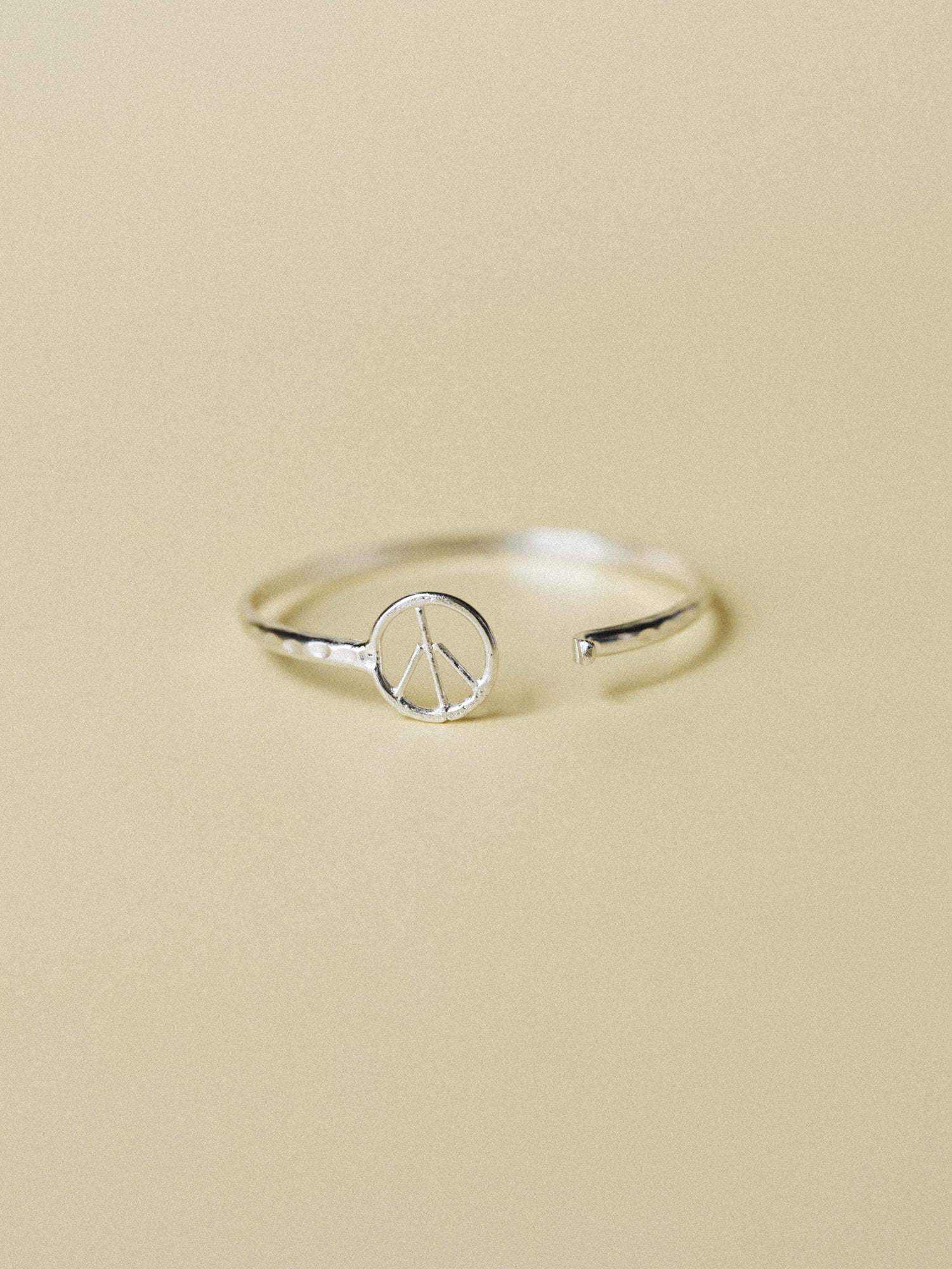 Peace Bangle - Silver