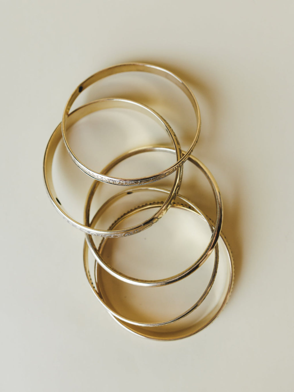 Flower Festival Bangle Set - Gold
