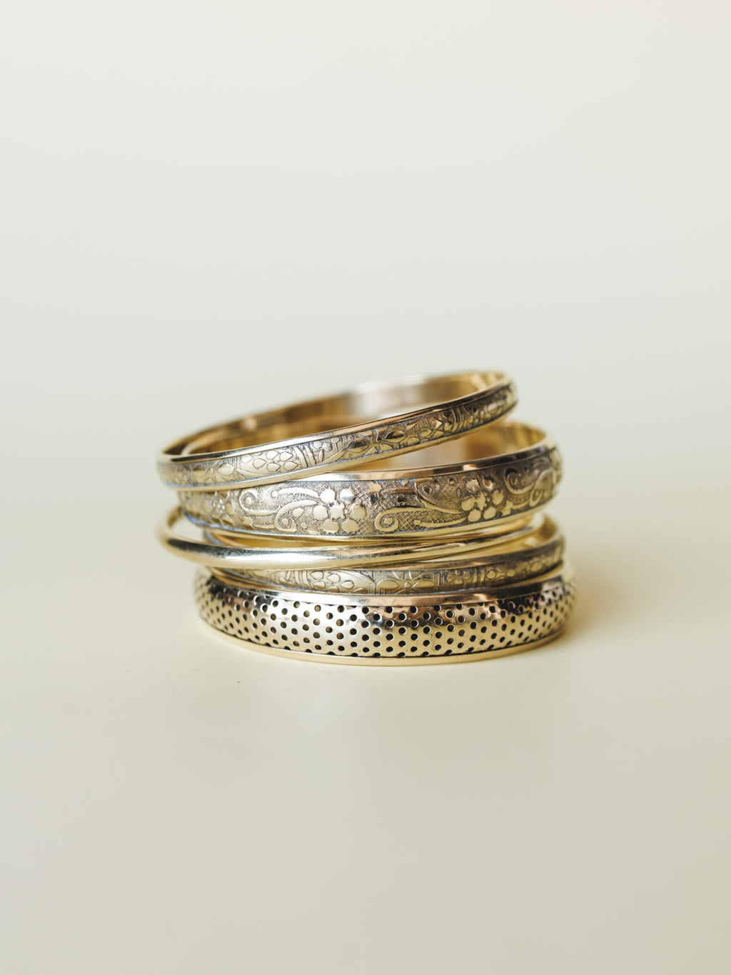Flower Festival Bangle Set - Gold