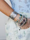 Flower Power Cuff - Silver