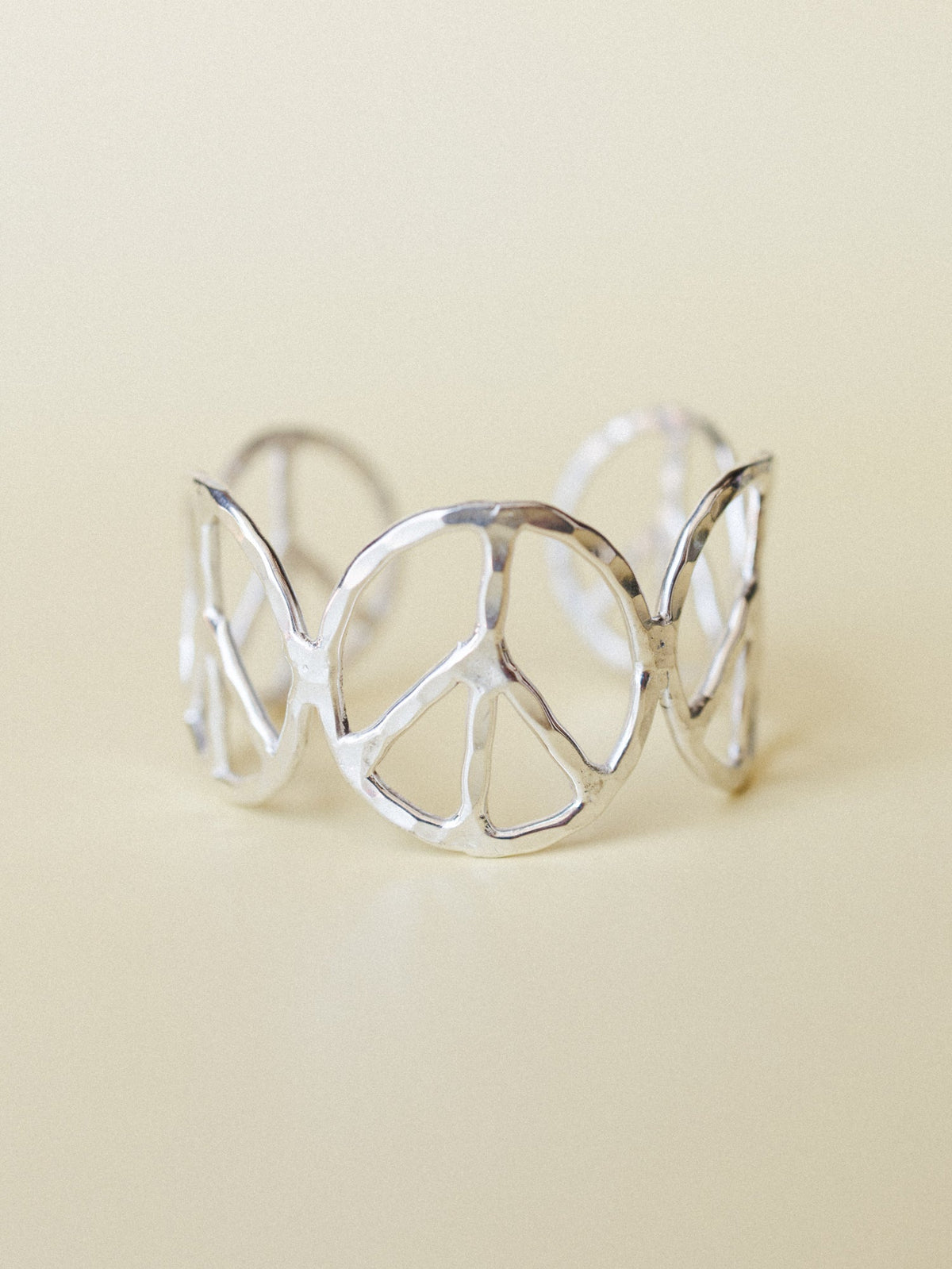 Ziggy Peace Sign Bracelet - Silver