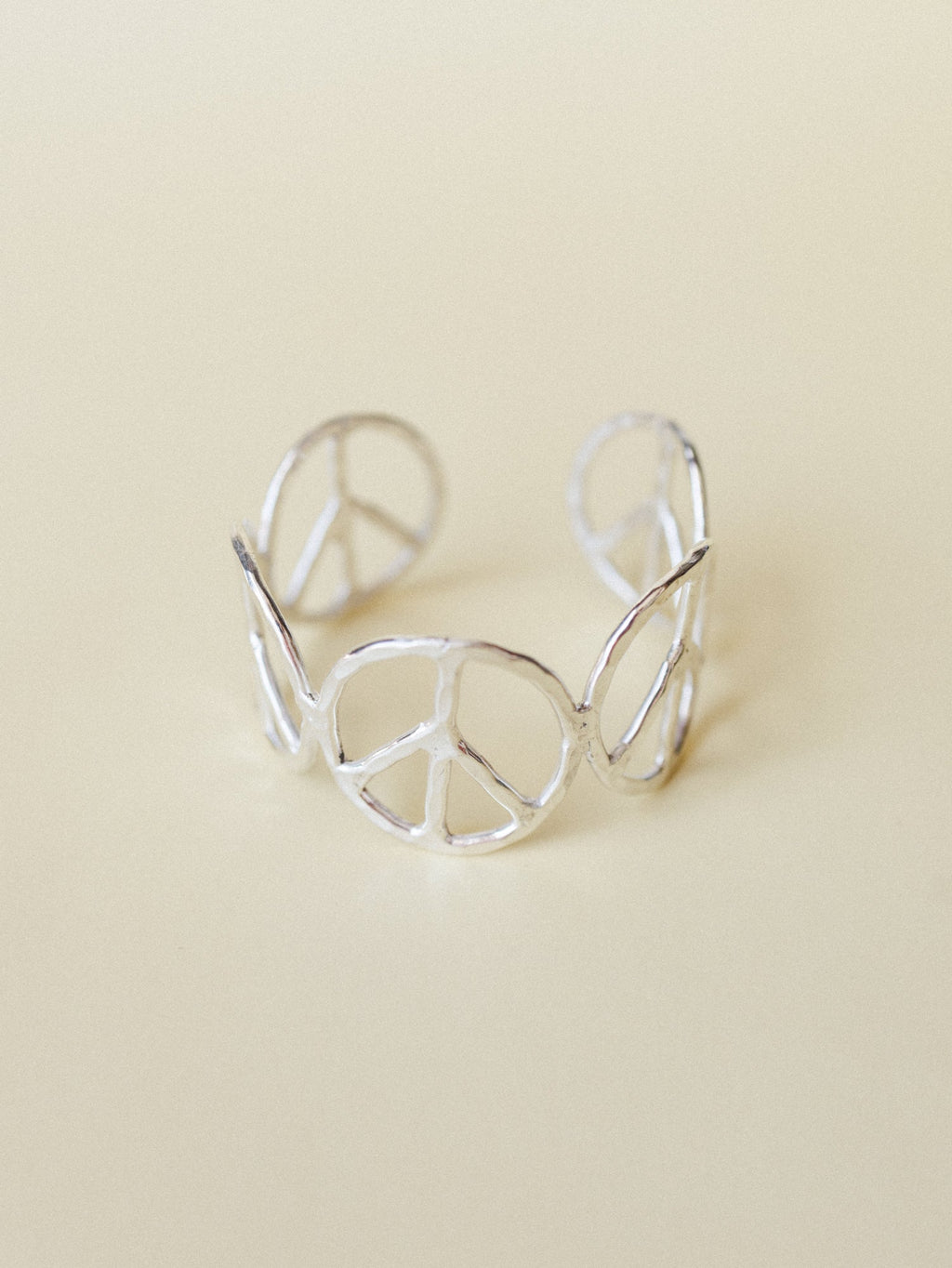 Ziggy Peace Sign Bracelet - Silver