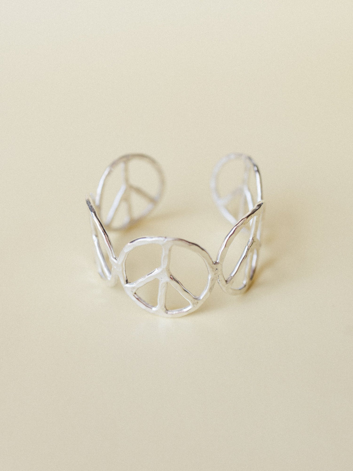 Ziggy Peace Sign Bracelet - Silver