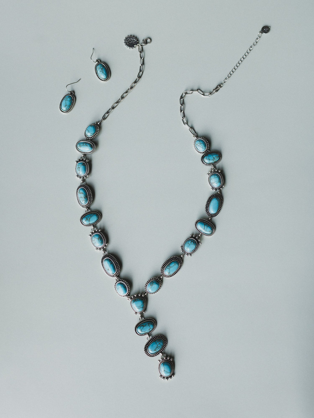 Turquoise Trails Necklace and Earring Set - Turquoise