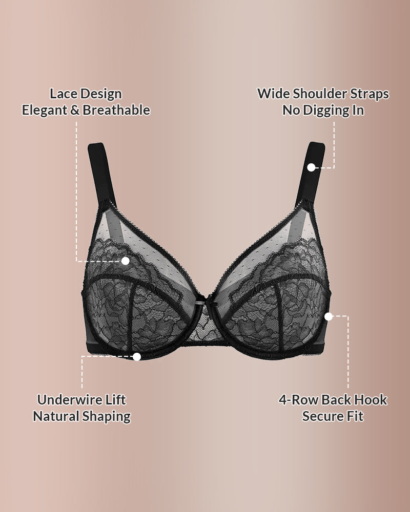 Paiduis® Floral Lace Underwire Bra