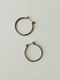 Flower Hoops - Silver