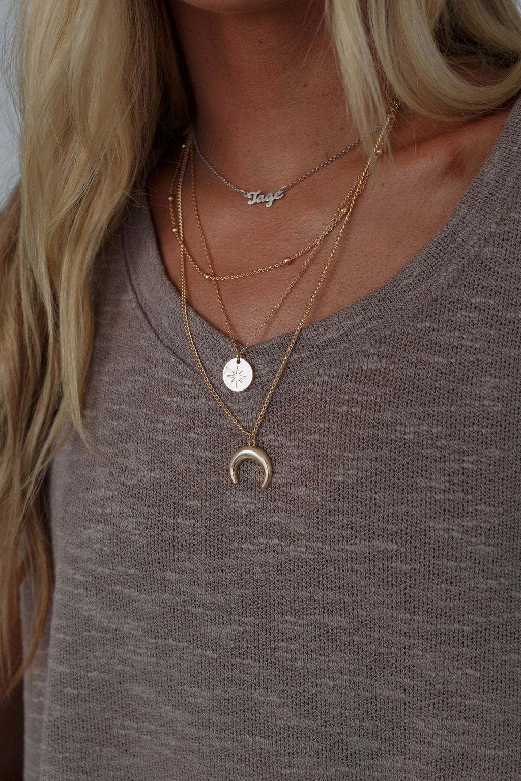 Lunar Glow Necklace - Gold