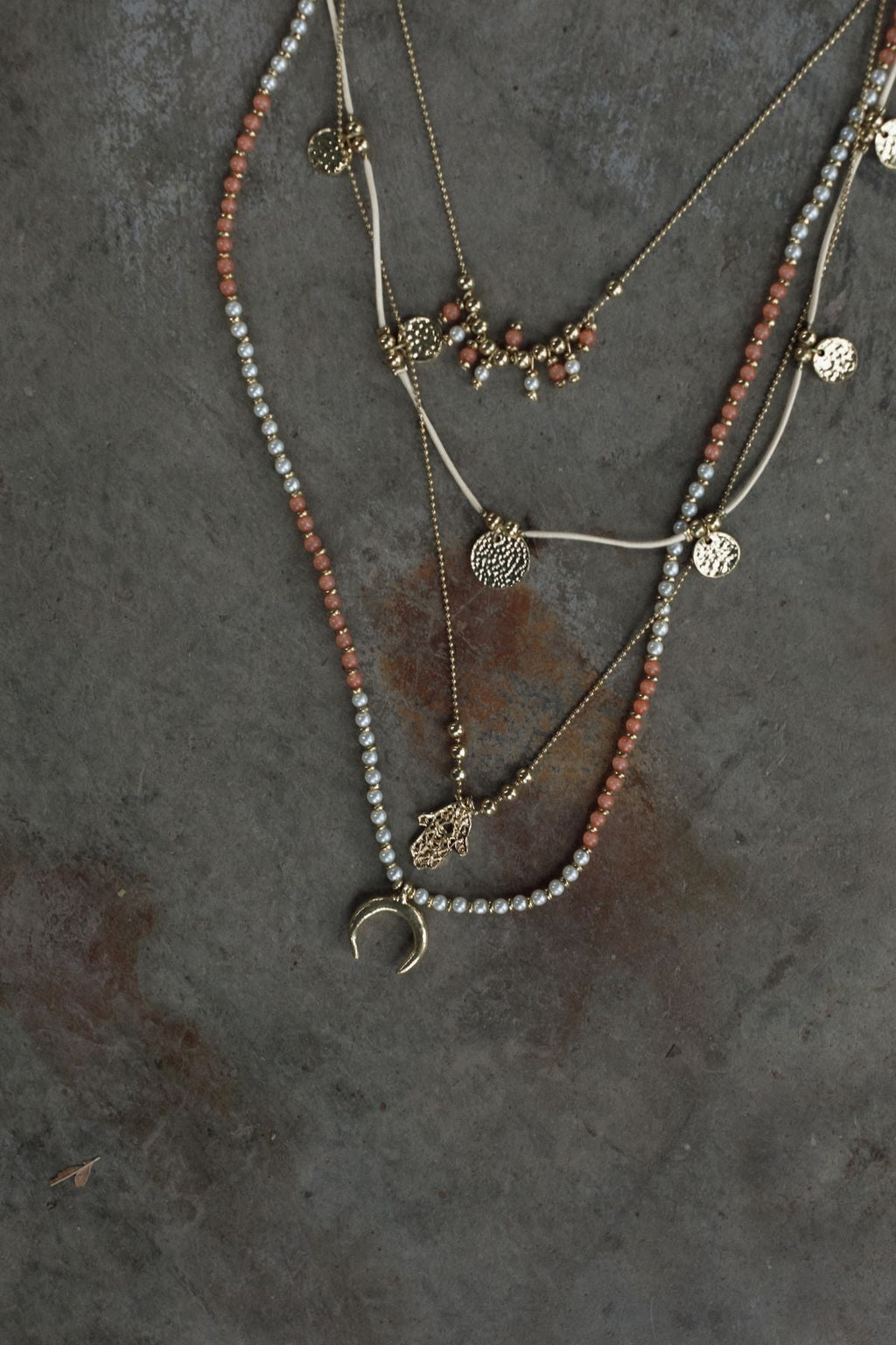 Lesleigh Necklace - Coral Multi