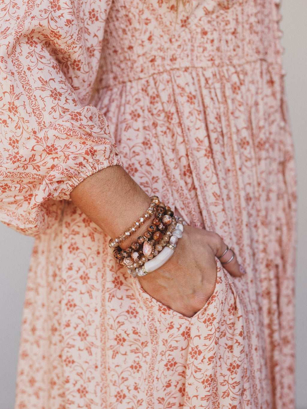 Night Sun Beaded Bracelets - Cinnamon