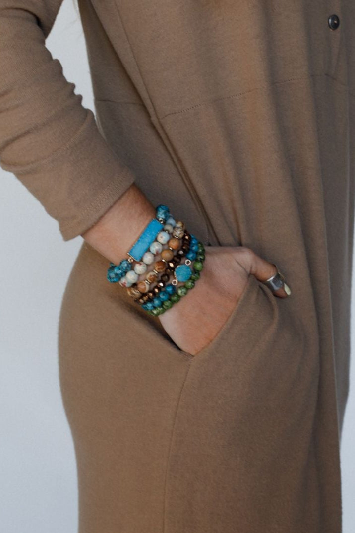 Blue Lagoon Bracelet Set - Blue