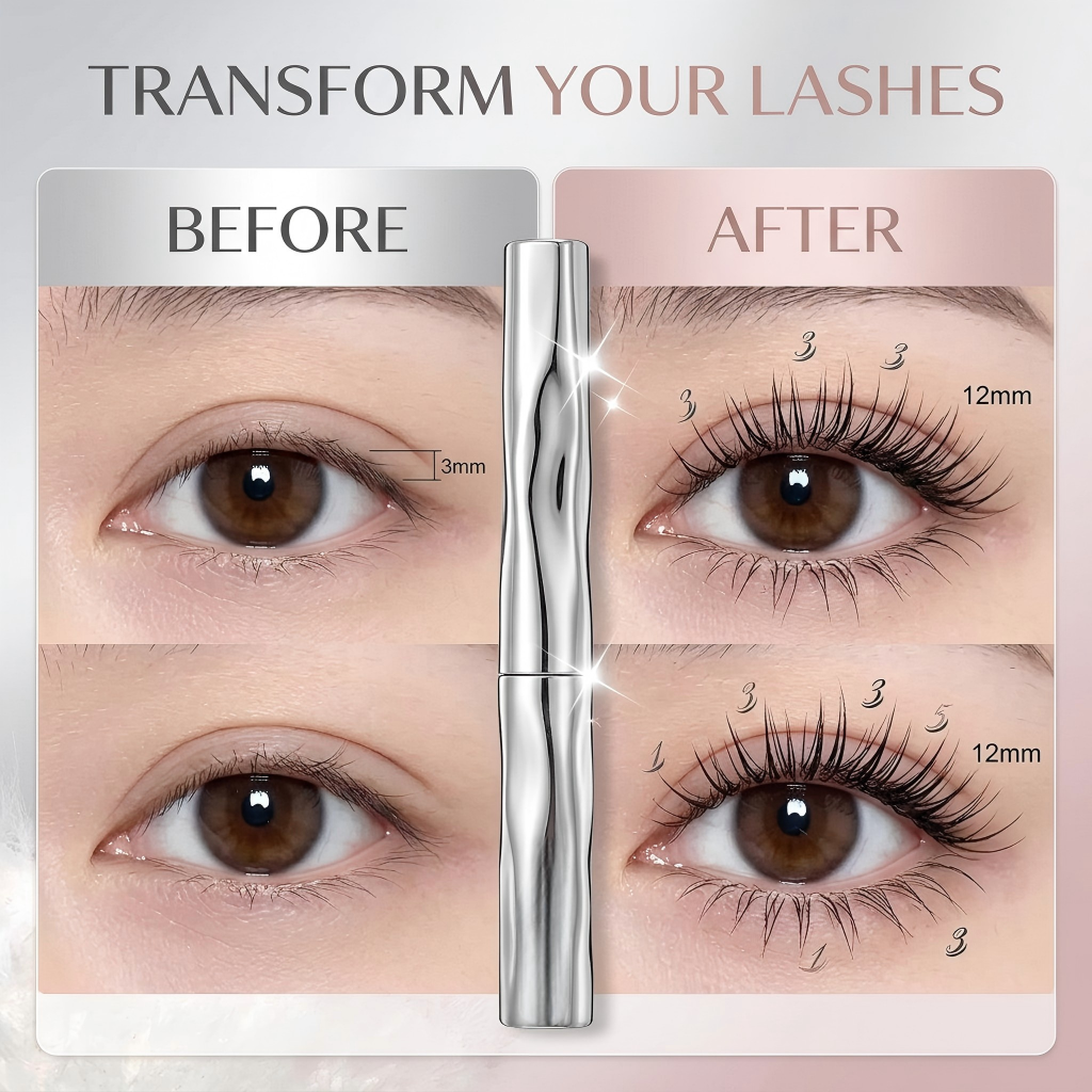 Waterproof Lengthening & Curling Black Mascara