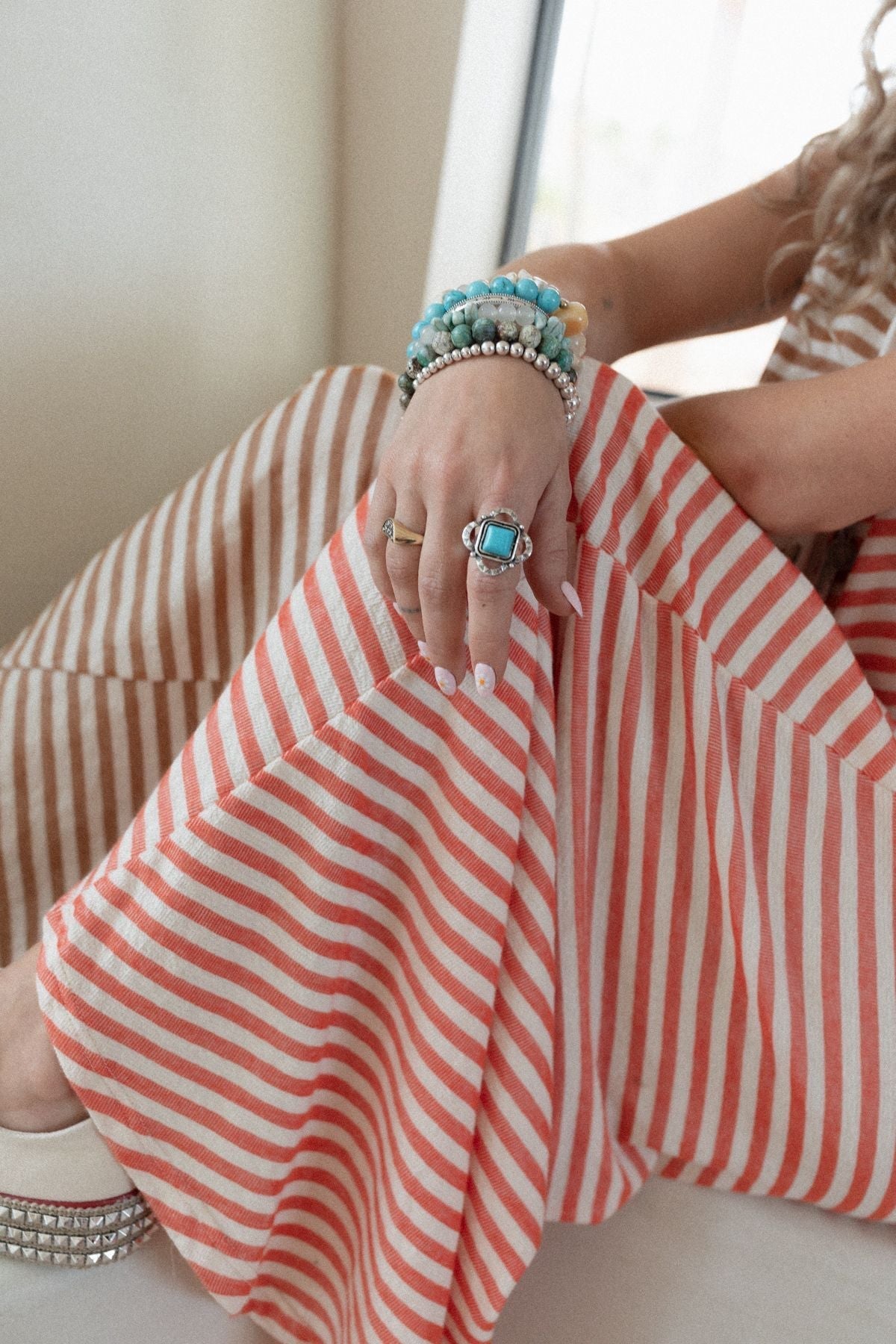 Whimsical Square Ring - Turquoise