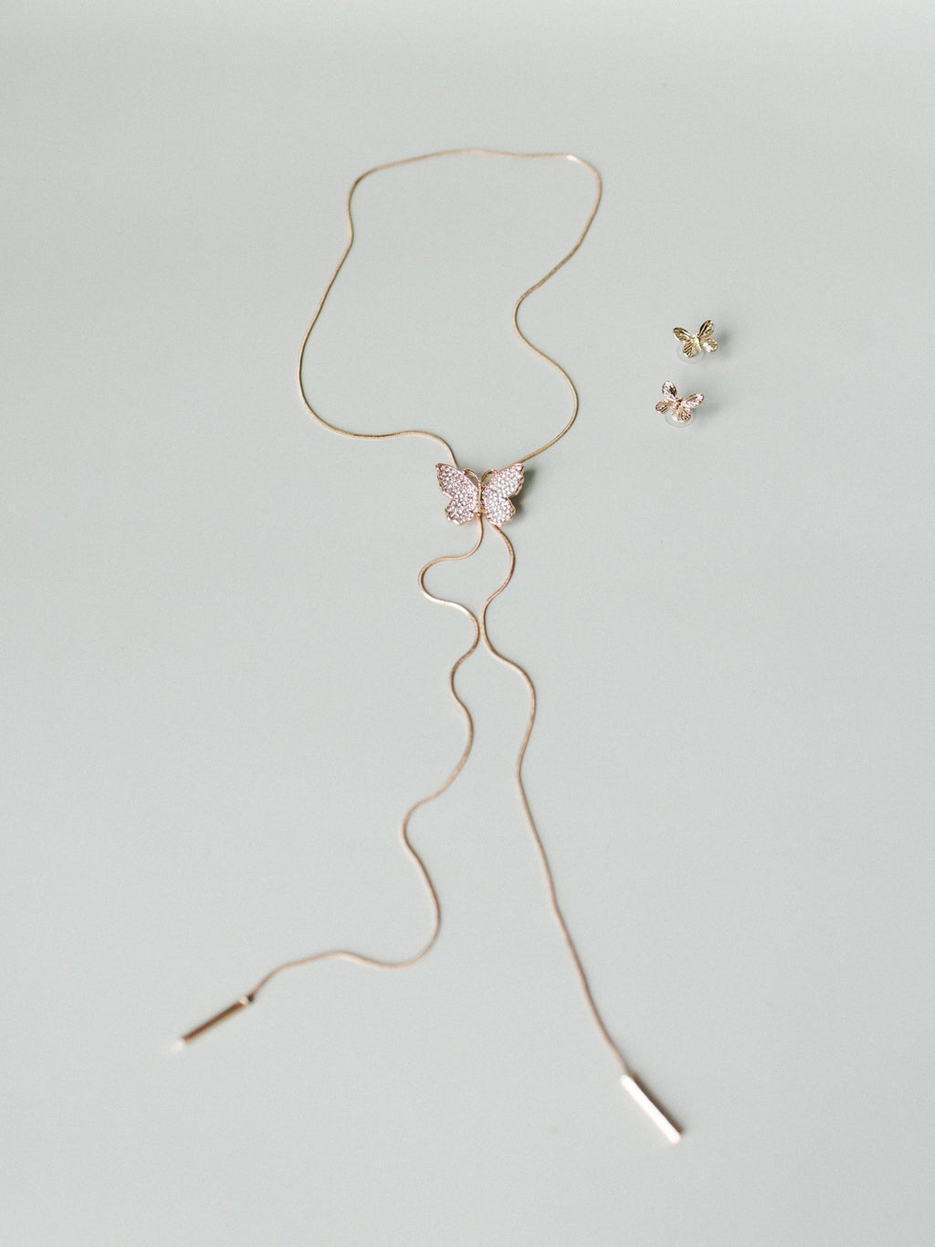 Butterfly Kisses Necklace & Earring Set - Gold