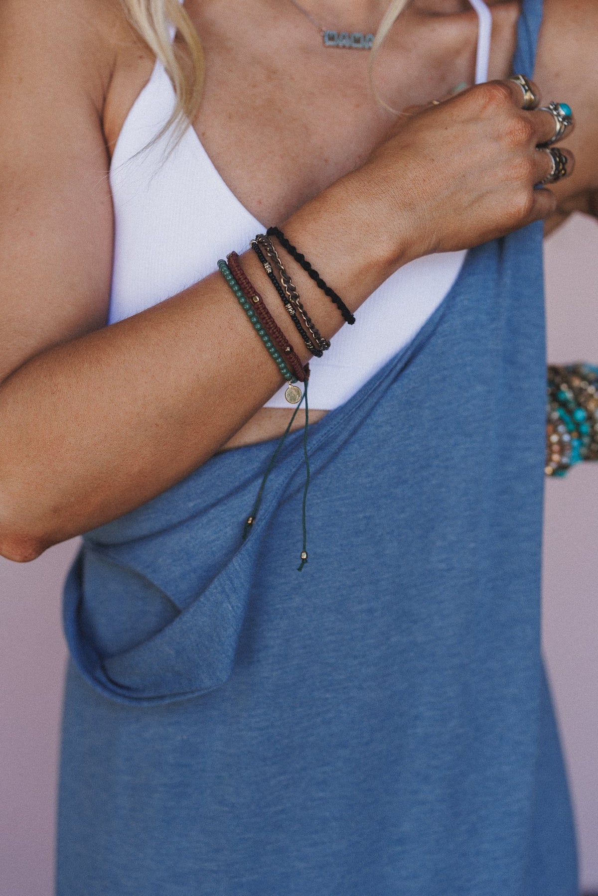Soft Tether Cord Bracelet - Natural