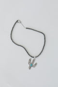 Cactus Gem Necklace - Silver