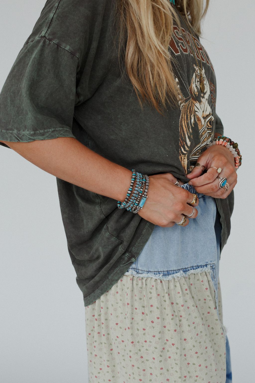 Tawny Stone Bracelet Set - Turquoise