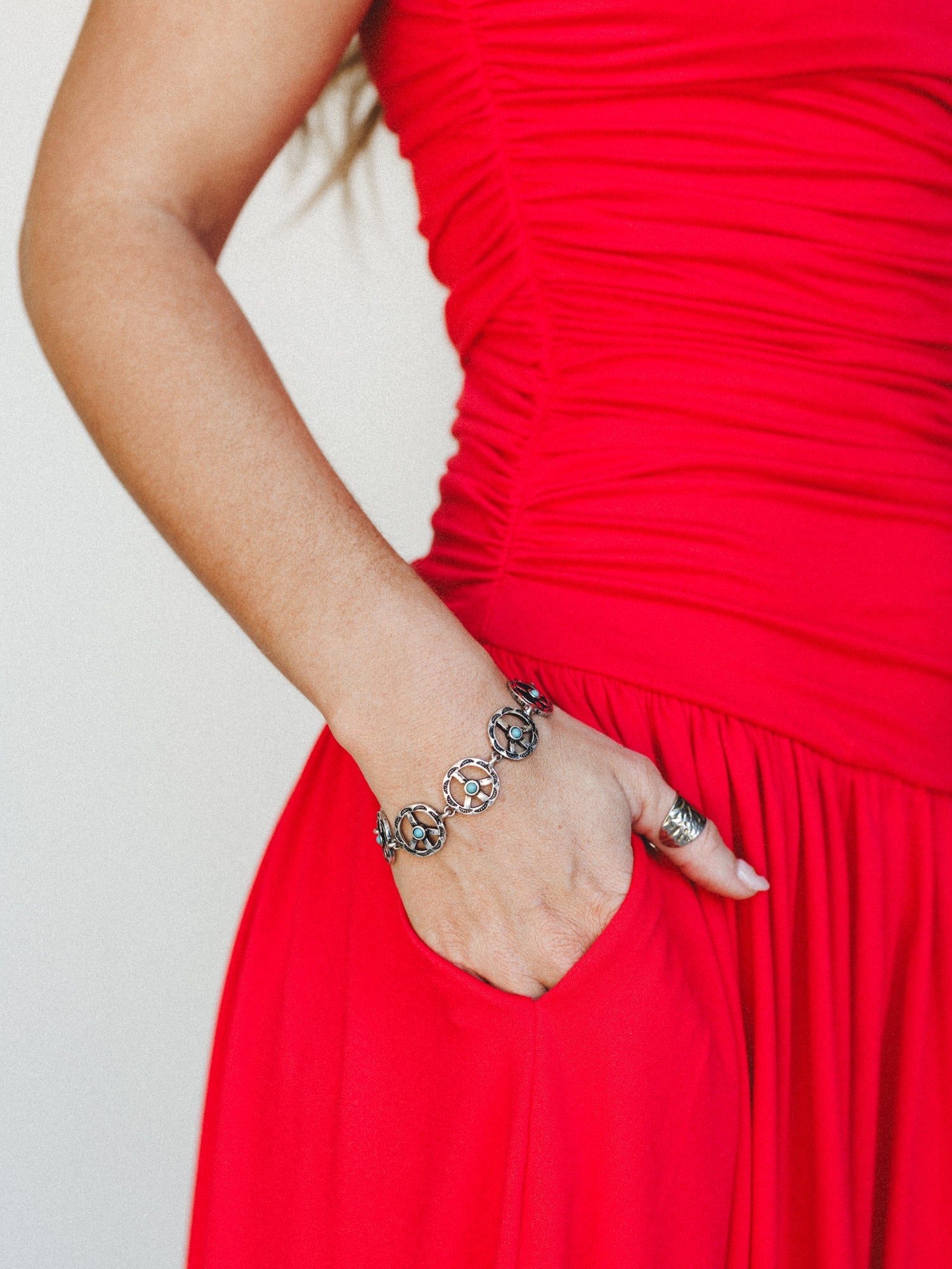 Peace Locked In Bracelet - Turquoise