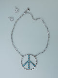 Show Peace Necklace and Earring Set - Turquoise
