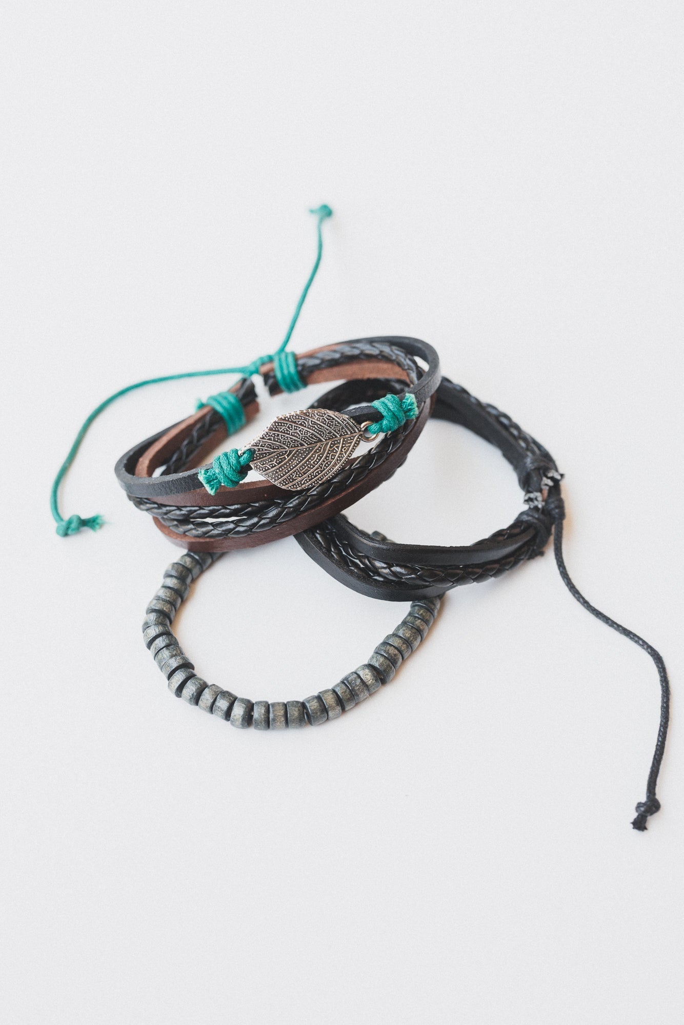 Saddleflower Wrap Bracelet - Black