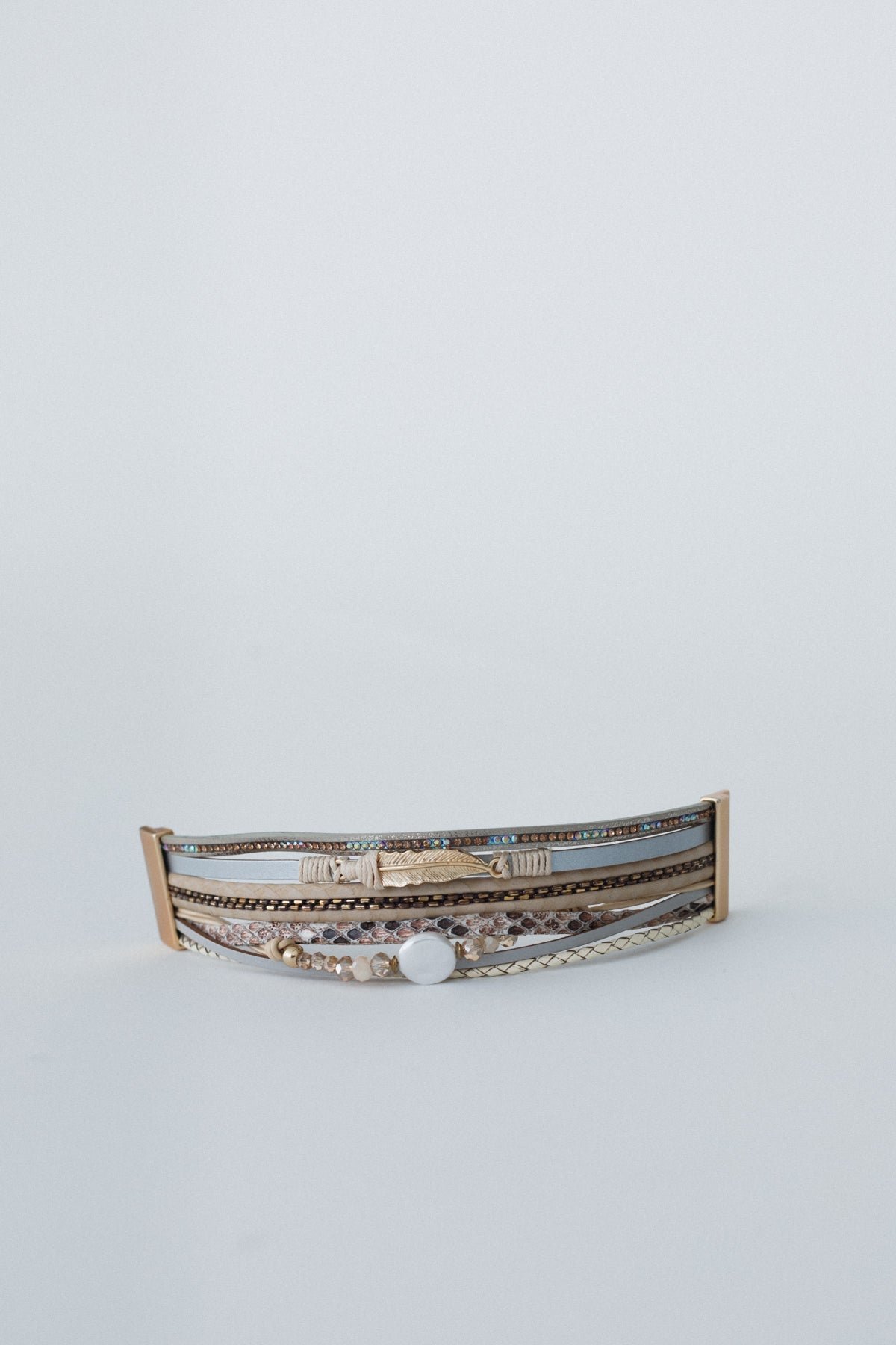 Bohemian Goddess Charmed Bracelet - Beige
