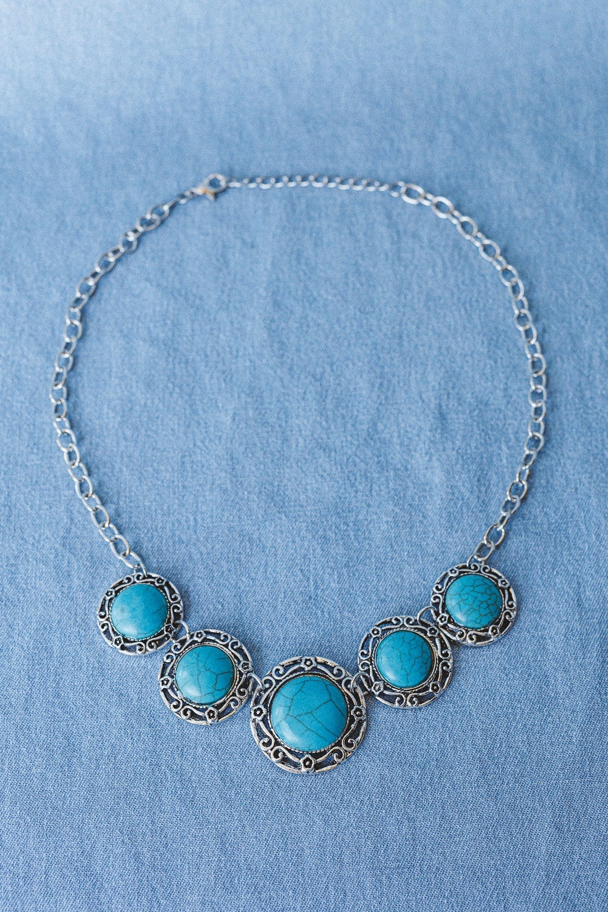 Western Moon Necklace - Turquoise