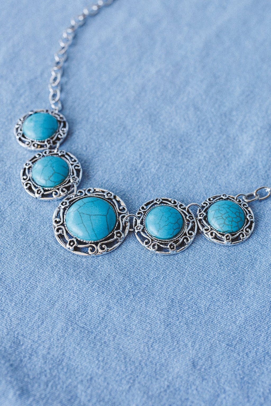 Western Moon Necklace - Turquoise