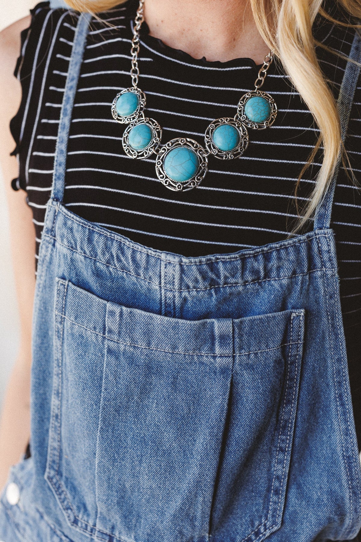 Western Moon Necklace - Turquoise