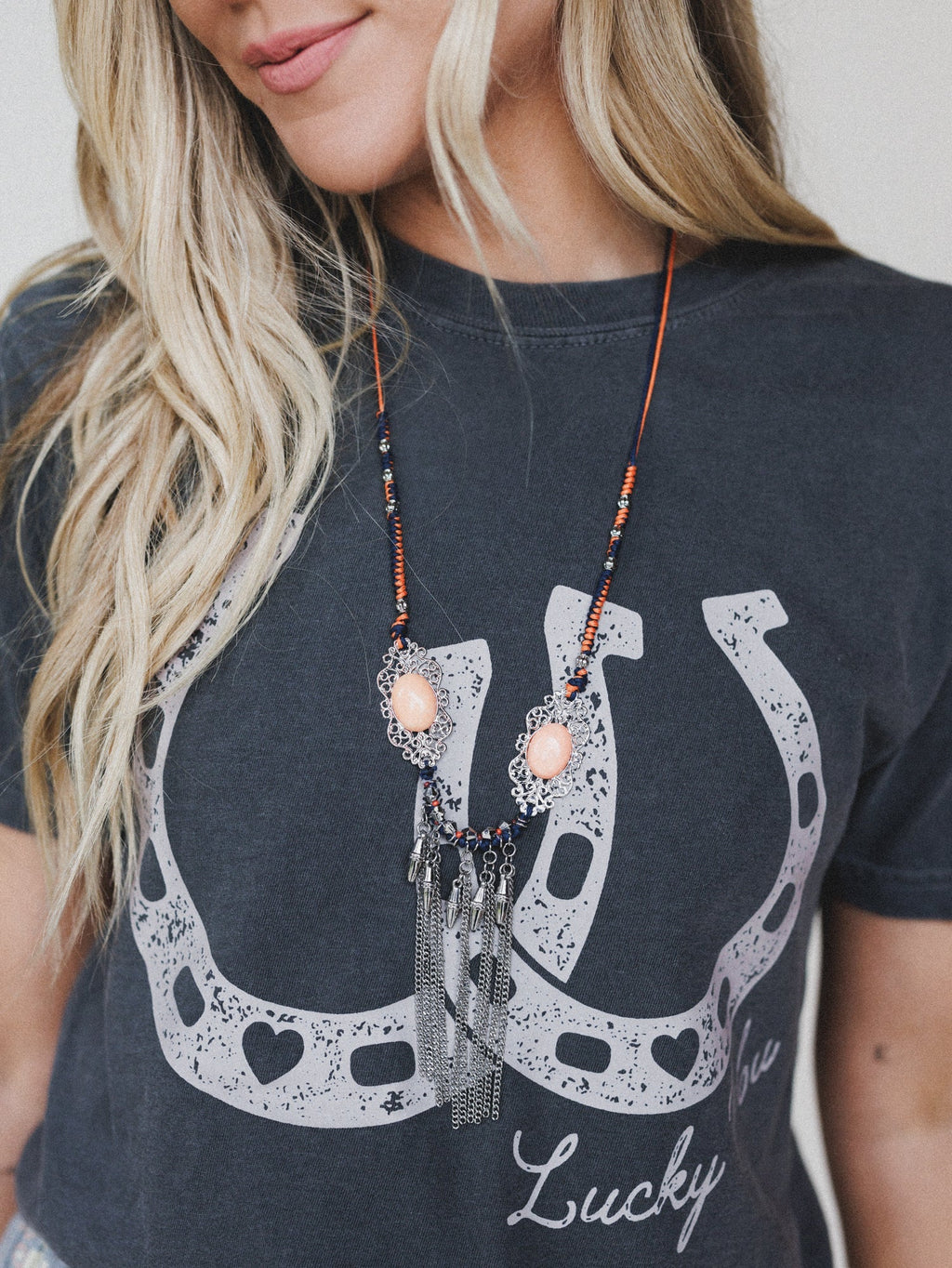 Twin Flame Necklace - Orange