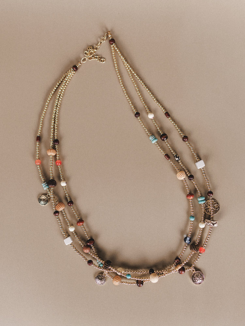 Lost And Found Layered Necklace - Gold Multi