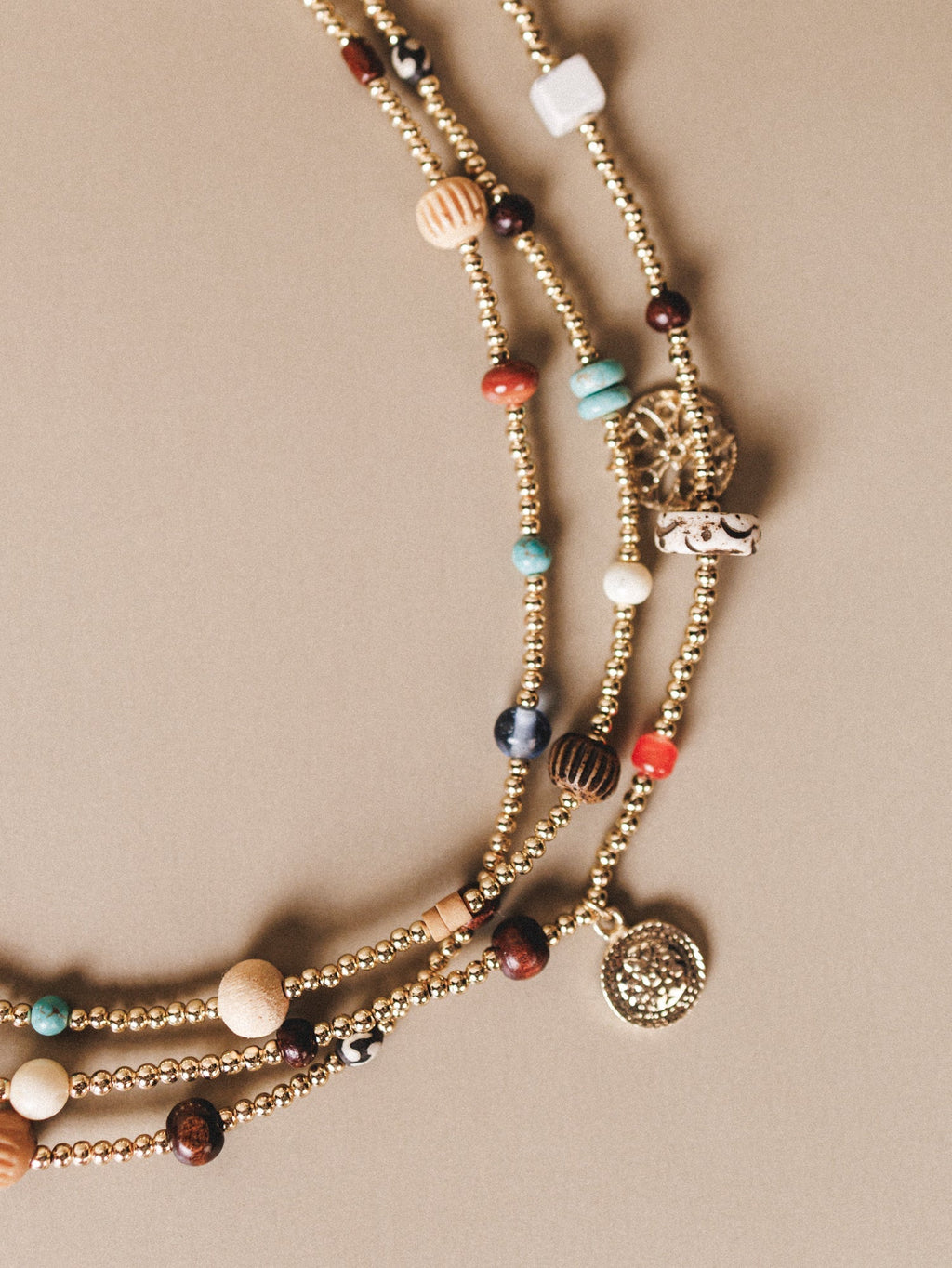Lost And Found Layered Necklace - Gold Multi