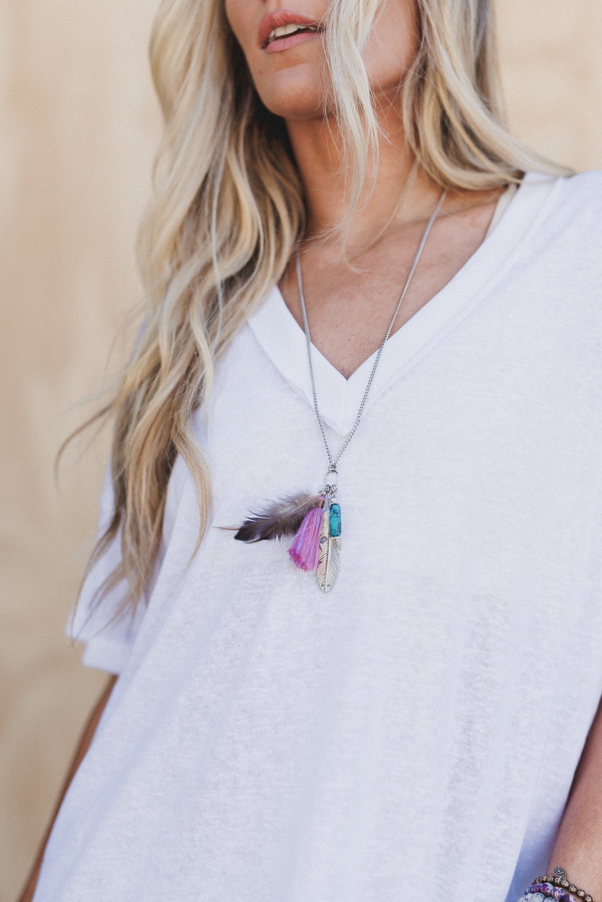 Featherlight Necklace - Purple