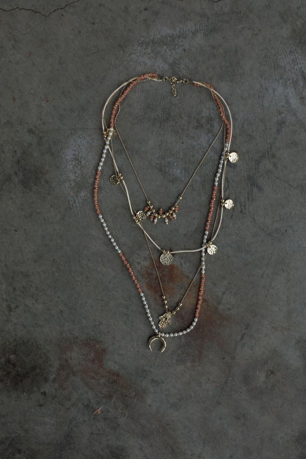 Lesleigh Necklace - Coral Multi