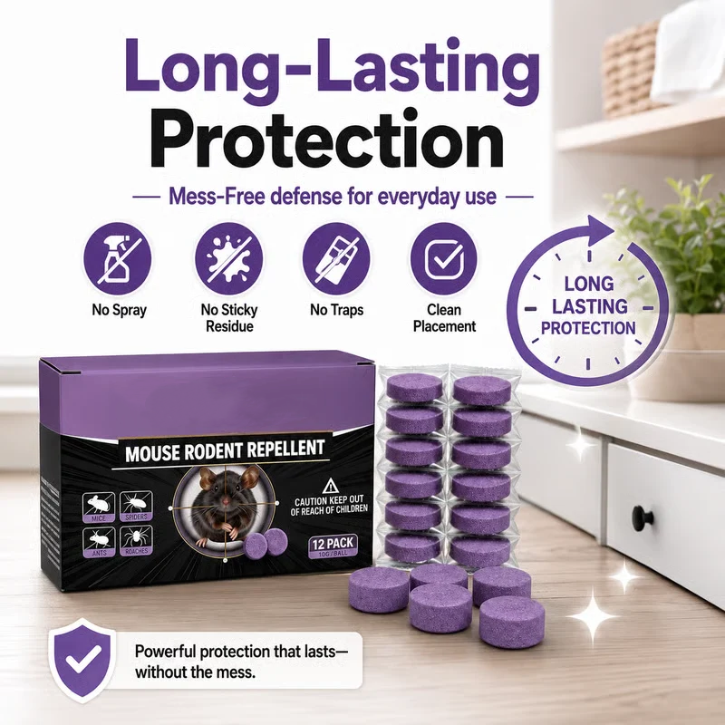 12-Pack Rodent Repellent Balls for Home Kitchen Effective Pest Control Solution