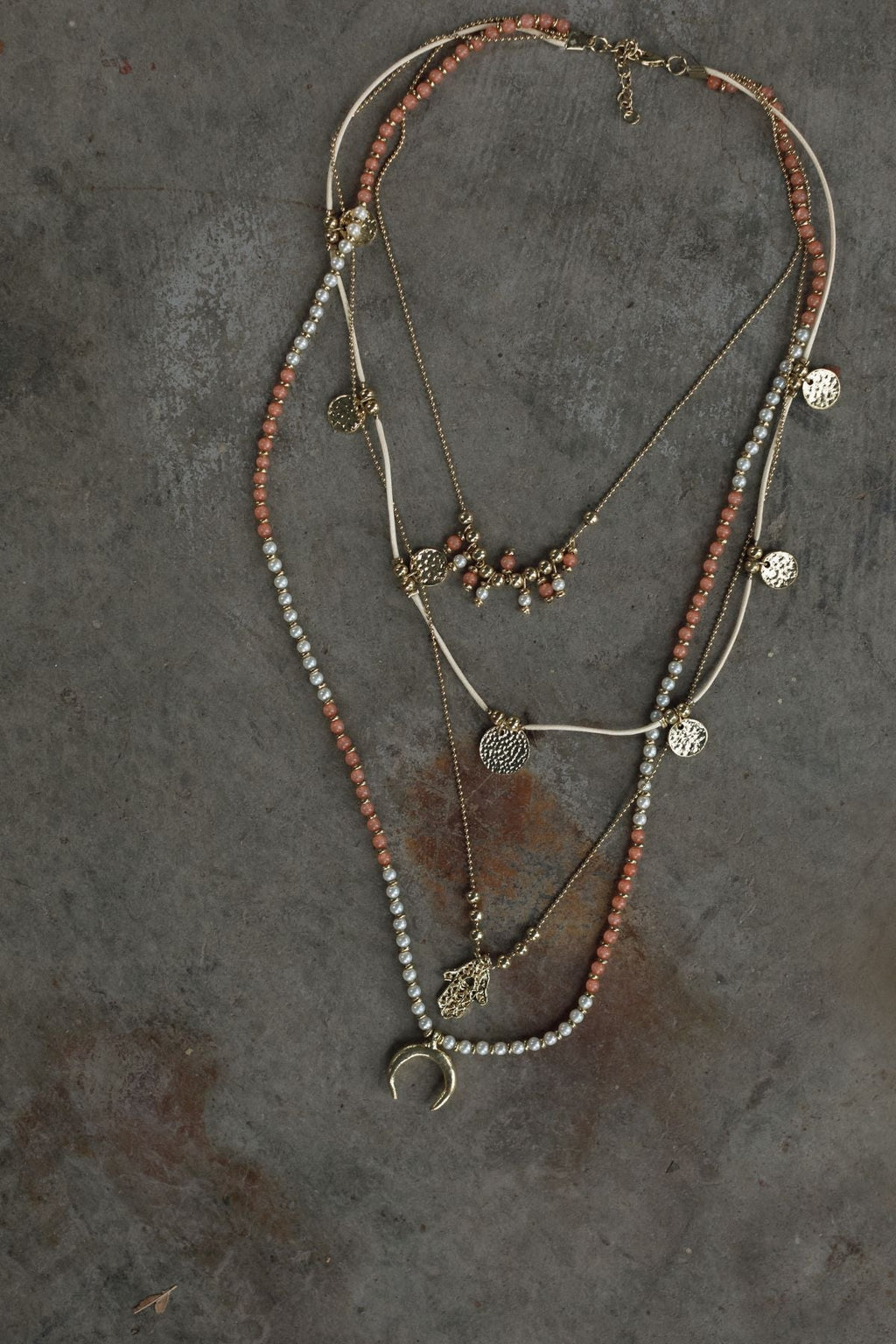 Lesleigh Necklace - Coral Multi