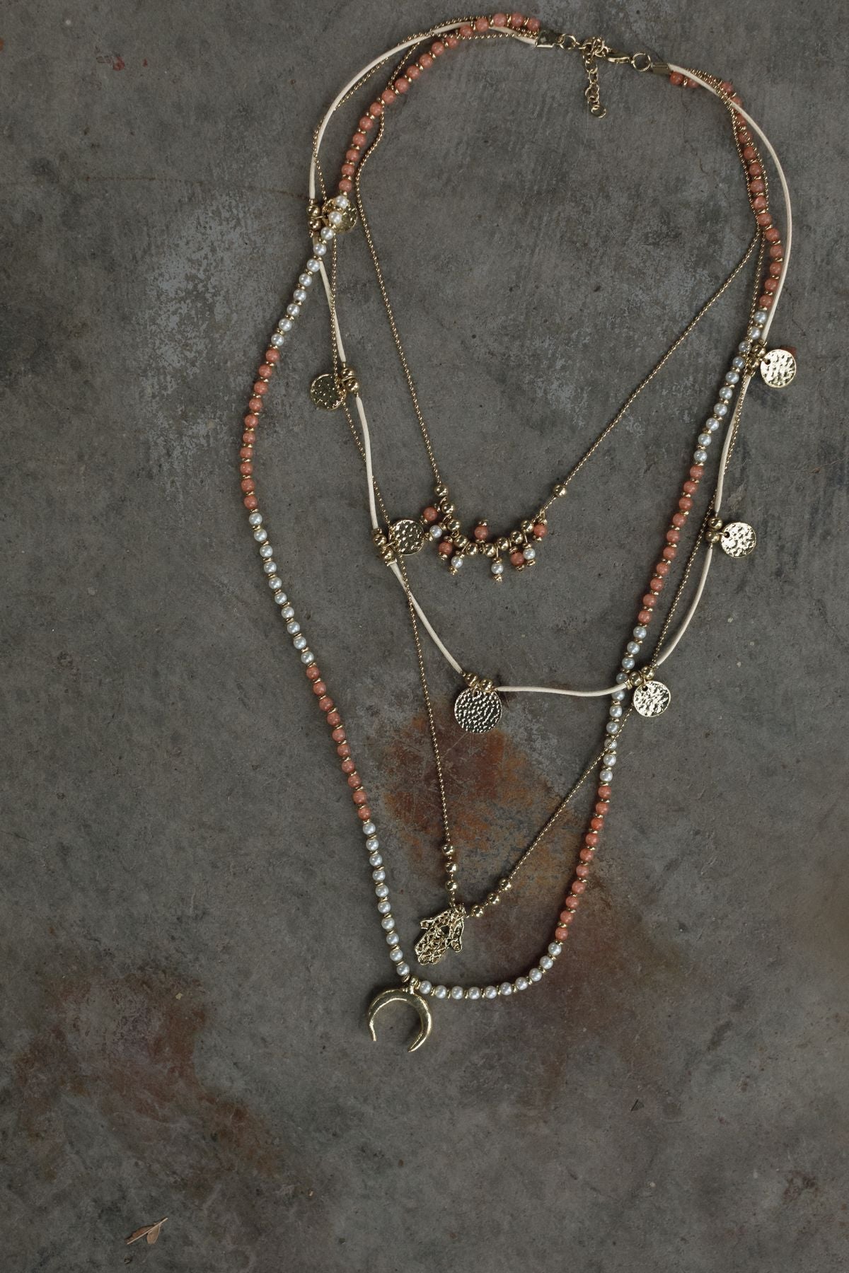 Lesleigh Necklace - Coral Multi