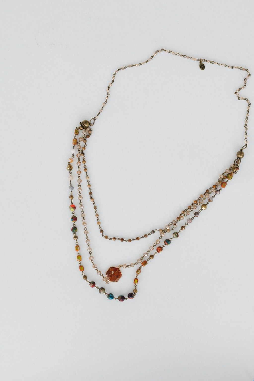 Gotta Glow Cascading Necklace - Orange