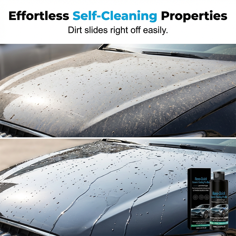 High gloss hydrophobic nanoceramic coating spray