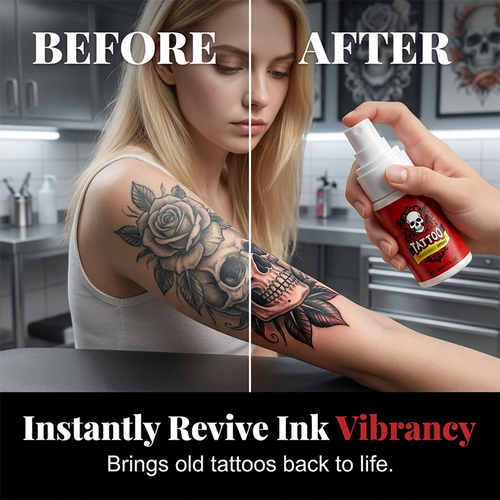 Tattoo aftercare spray – ultra-fine mist, hydrates, revives ink vibrancy. 50% OFF! 🎨