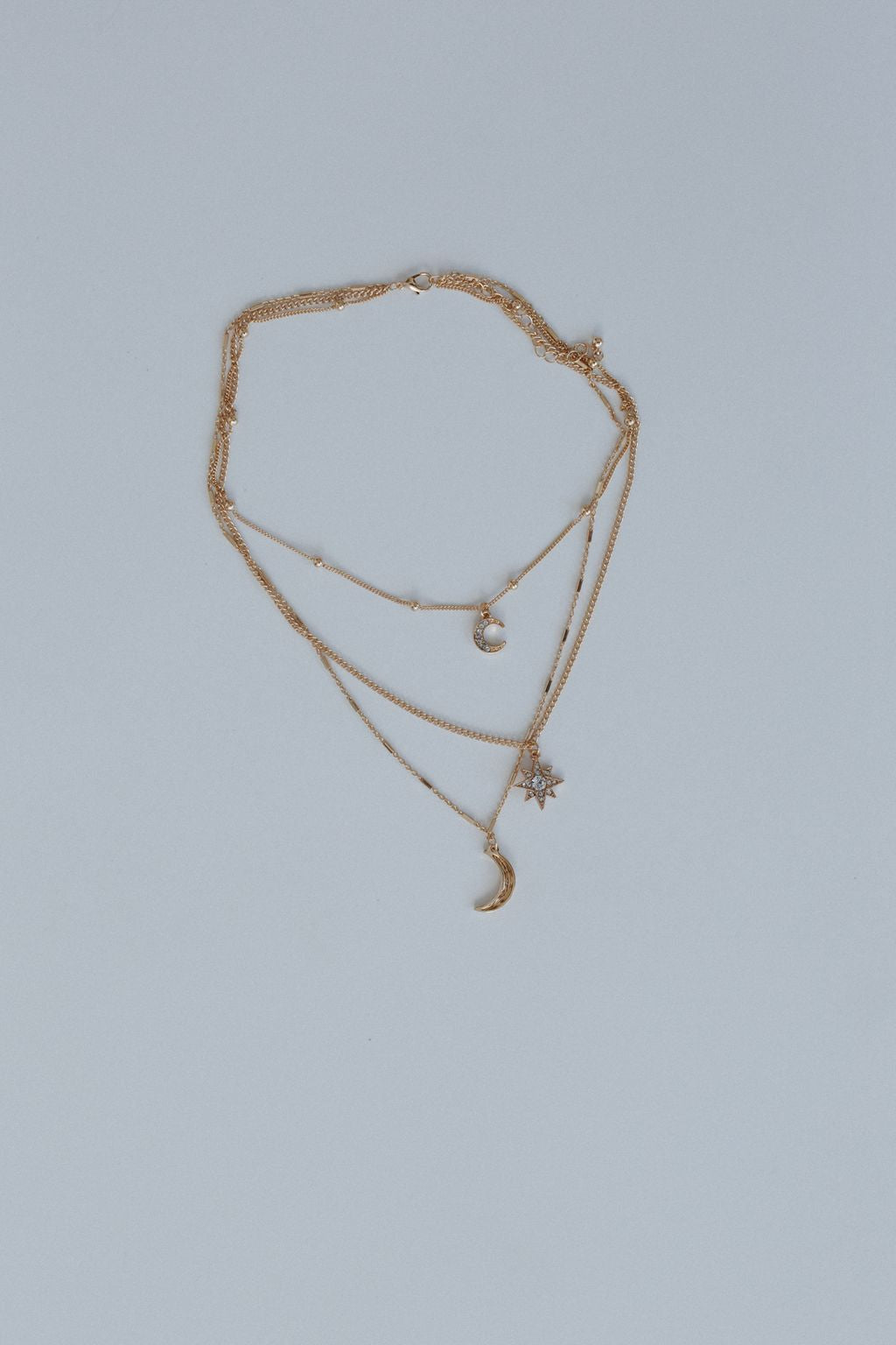 Moonbeam Layered Necklace - Gold